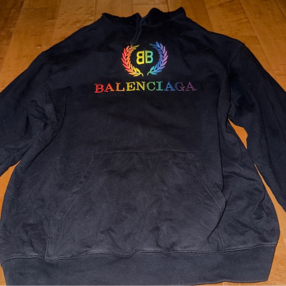 Balenciaga 2018 Rainbow Logo Sweatshirt Hoodie - Picture 8 of 13